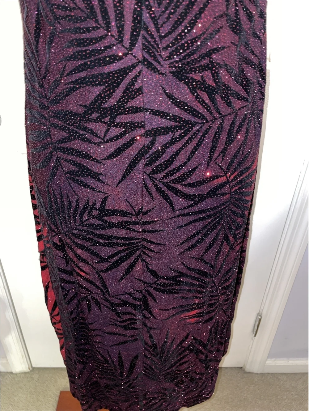Vintage Rampage CDC Petites Ruched Bust Red & Black Dress Sparkle Size 10